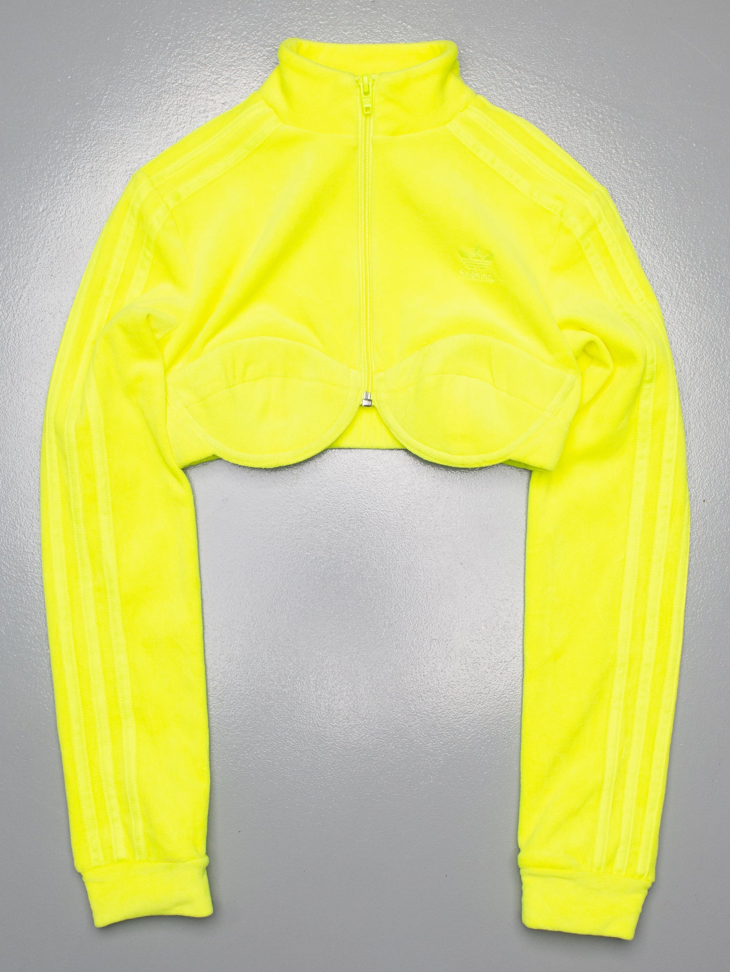 adidas Originals X Jeremy Scott 2021 JS Track Crop Top (yellow) - size XS