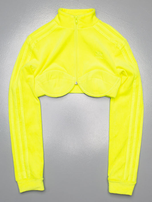 adidas Originals X Jeremy Scott 2021 JS Track Crop Top (yellow) - size XS