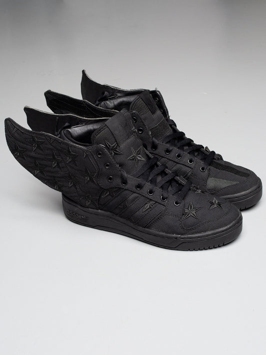 adidas Originals by Jeremy Scott X A$AP Rocky 2013 JS Wings 2.0 Black Flag - size 39 1/3