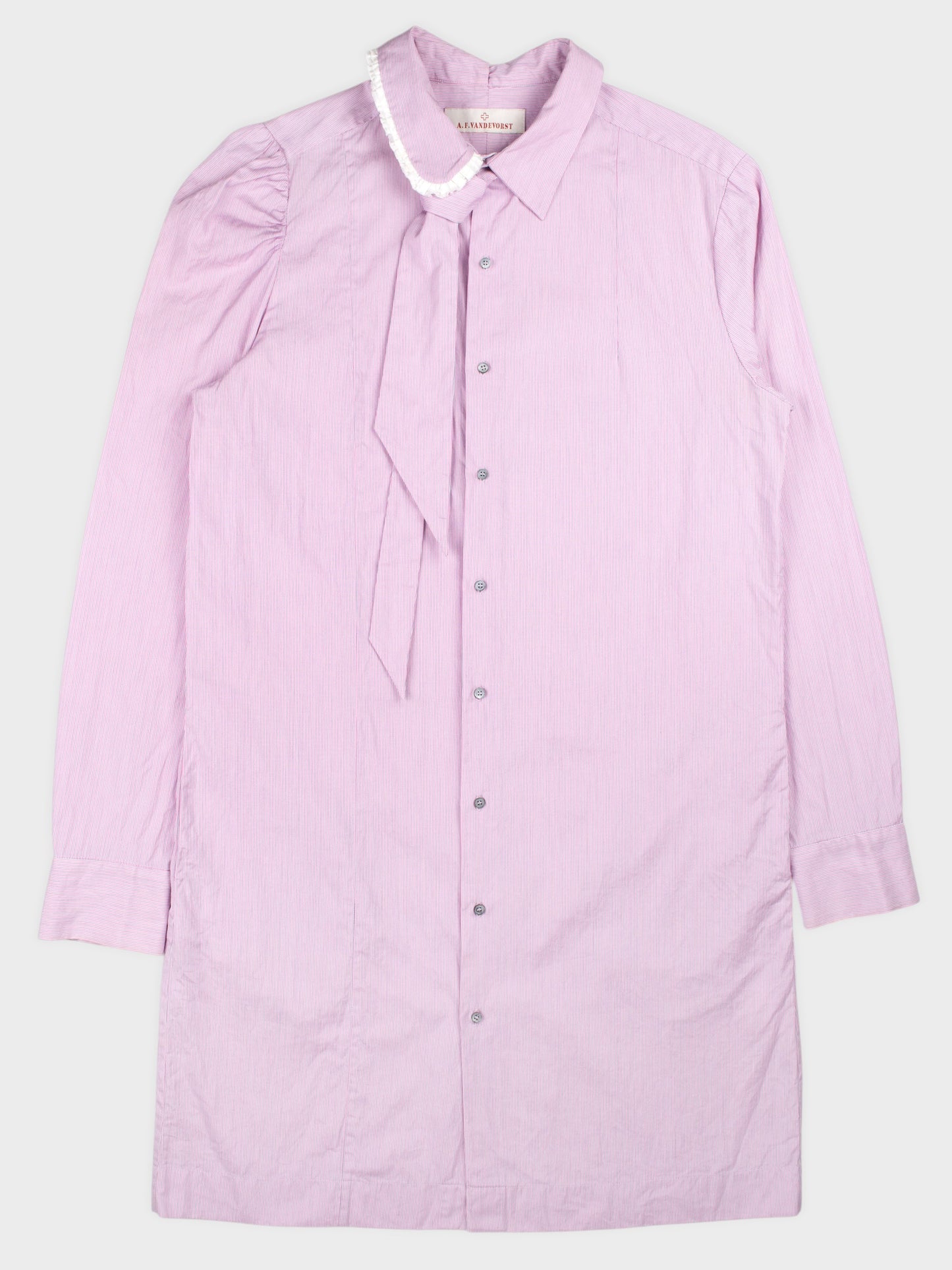 A.F.Vandevorst - asymmetric long shirt with tie - size 42