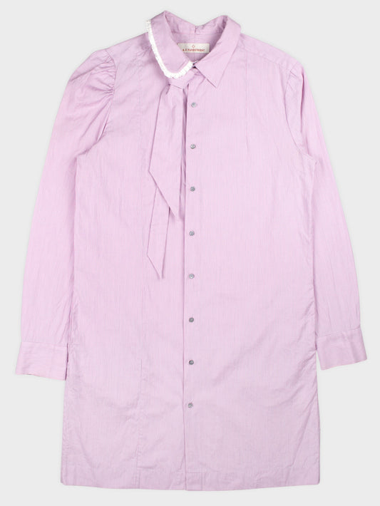 A.F.Vandevorst - asymmetric long shirt with tie - size 42