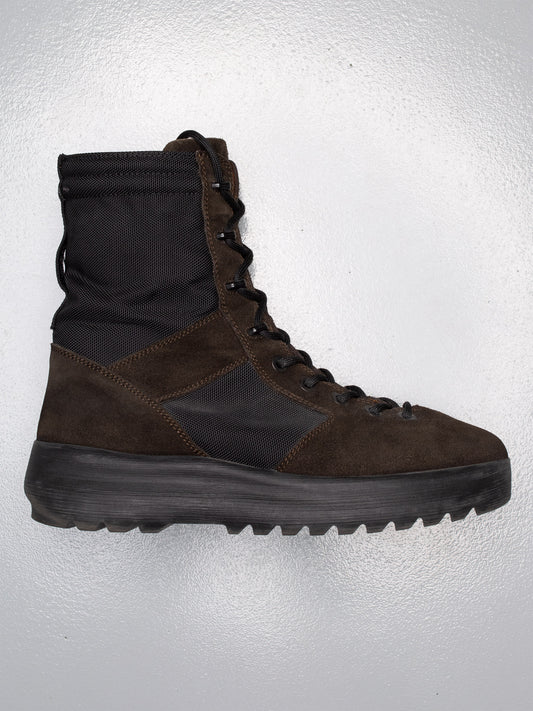 YEEZY Season 3 Onyx Shade Nylon and Thick Suede Military Boots - size 44