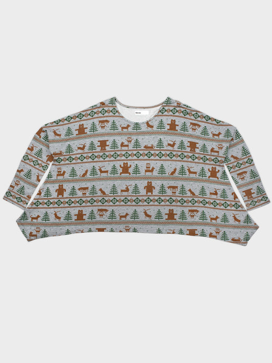 NE23JK609 NE-NET WINTER PRINT SWEATSHIRT