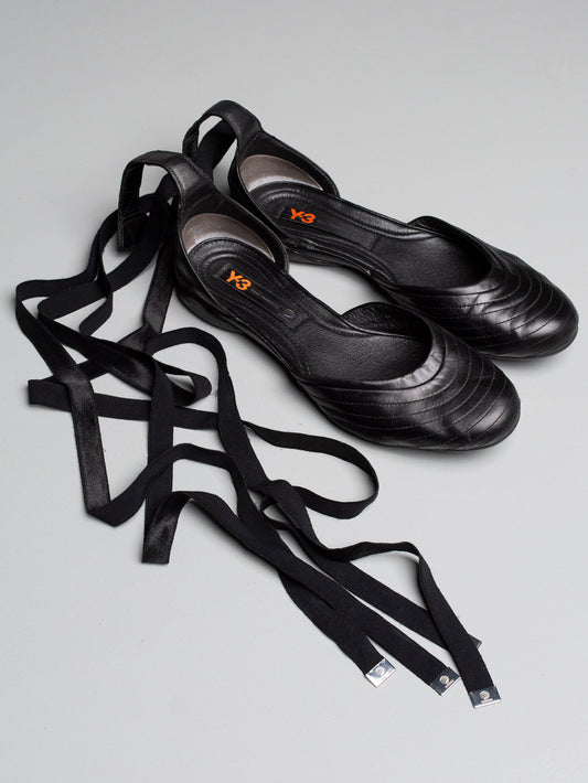 Y-3 S/S 2005 lace-up ballet flats - size 39 1/3