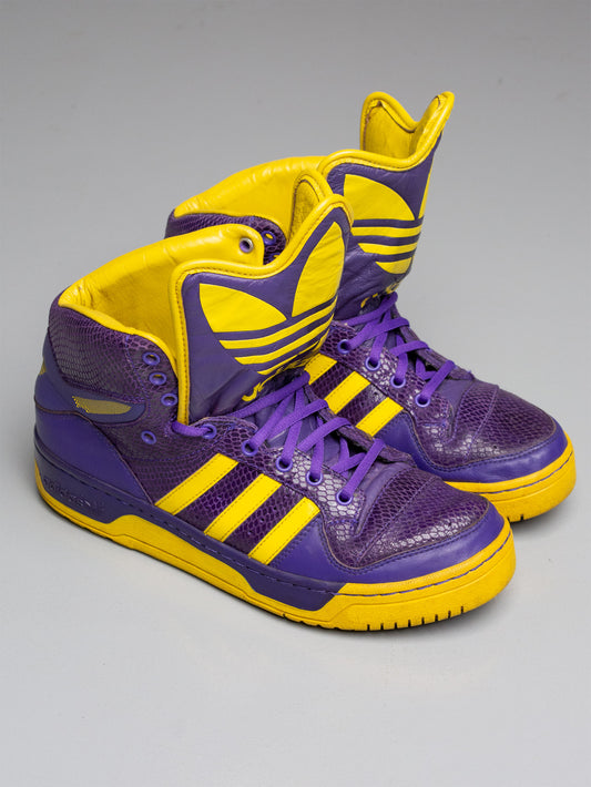 adidas Originals by Jeremy Scott S/S 2009 JS Logo (purple/yellow) - size 41 1/3