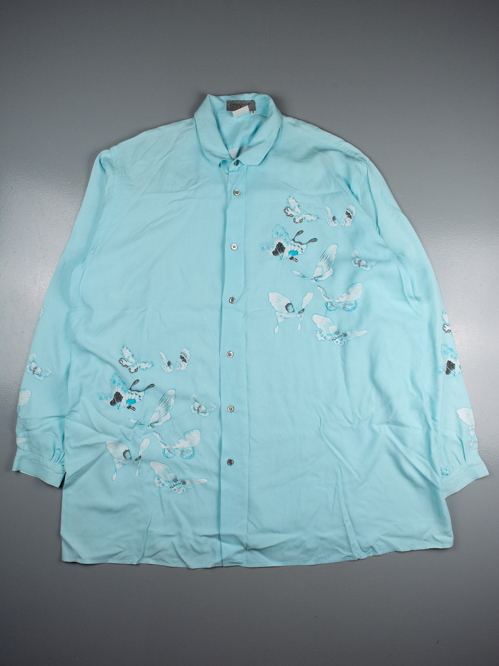 Yohji Yamamoto Pour Homme S/S 1996 butterflies rayon shirt