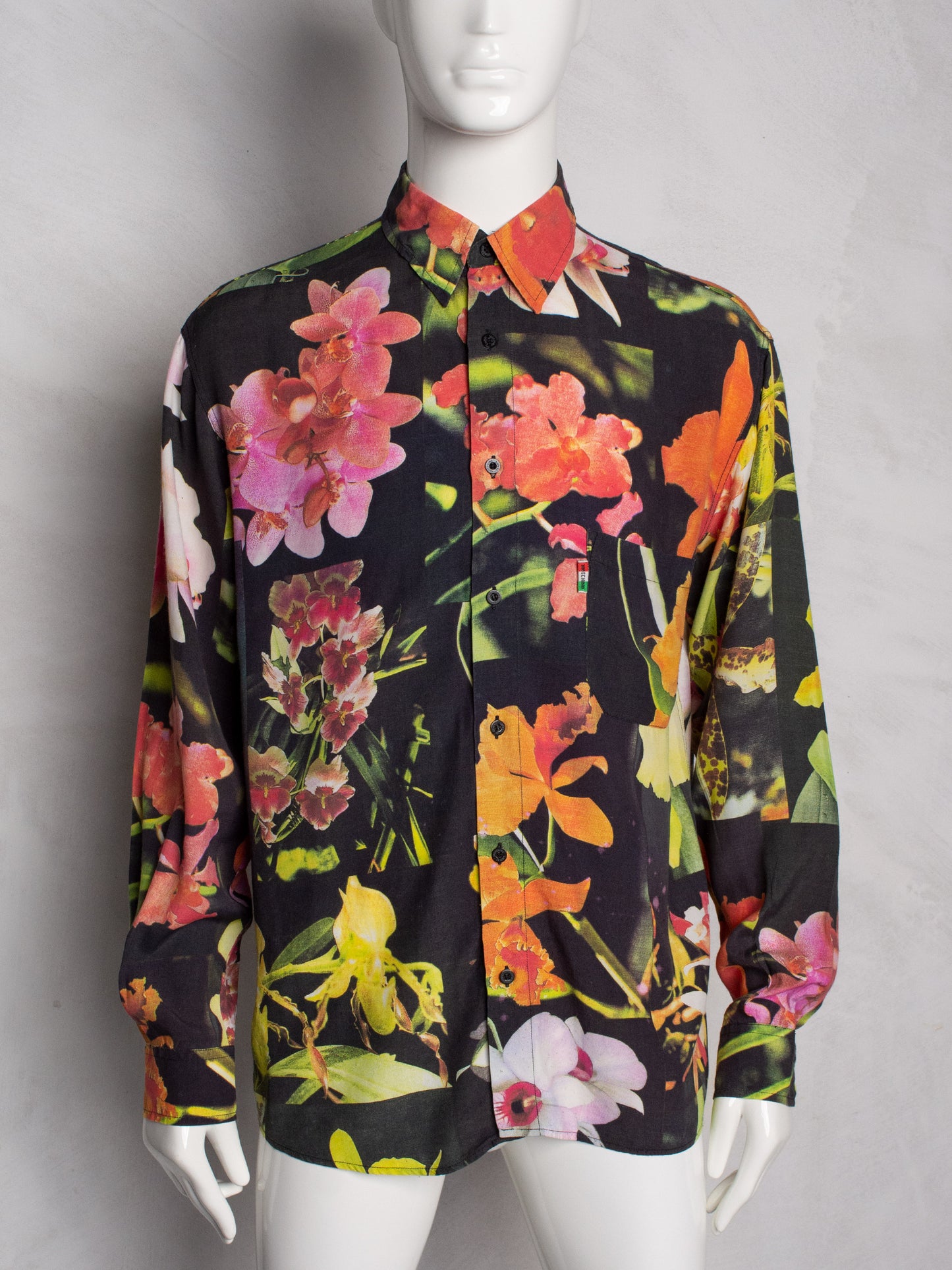 1990's Moschino Jeans men's flower print shirt
