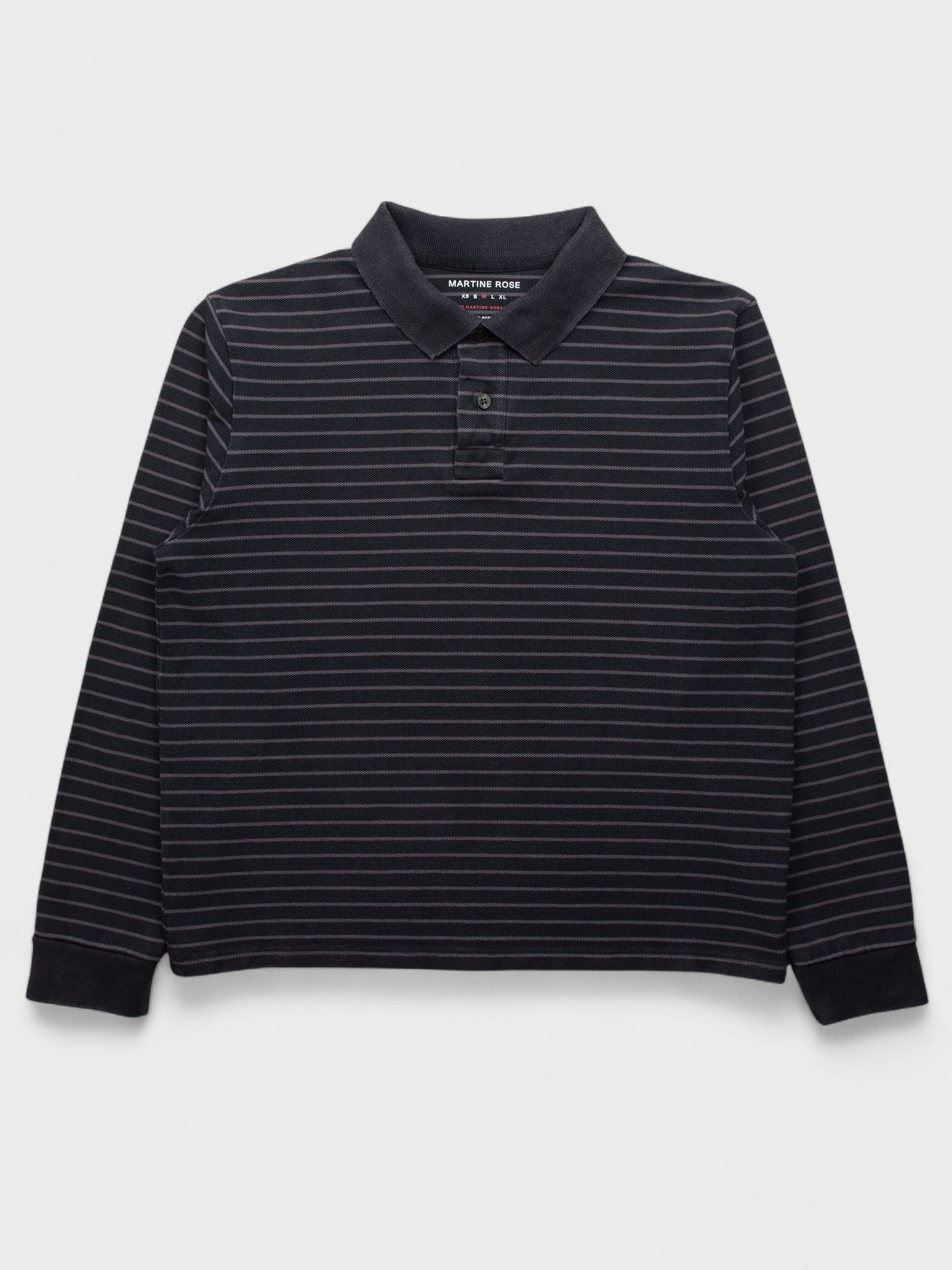 Martine Rose - A/W 2019 - striped short fit polo - unisex size M