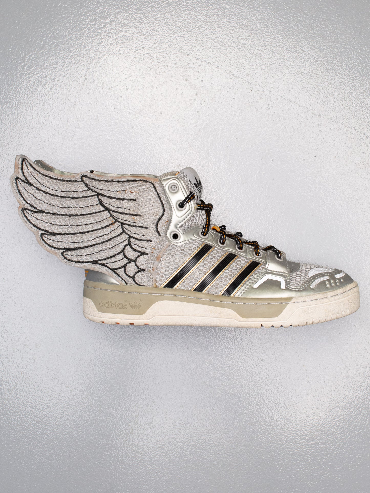 adidas Originals by Jeremy Scott A/W 2012 JS Wings "Mesh" (Metallic Silver) - size 37 1/3