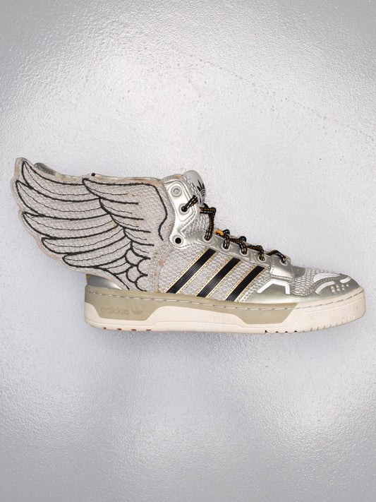 adidas Originals by Jeremy Scott A/W 2012 JS Wings "Mesh" (Metallic Silver) - size 37 1/3