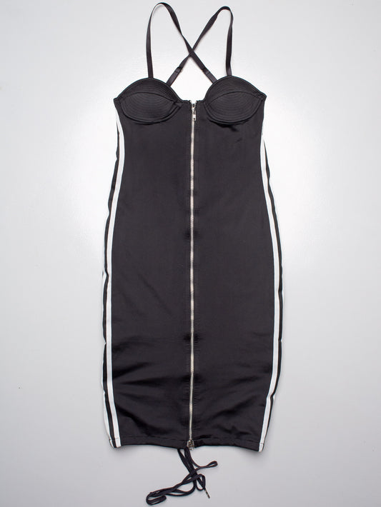 adidas Originals by Jeremy Scott A/W 2009 bustier midi dress (black) - size 36