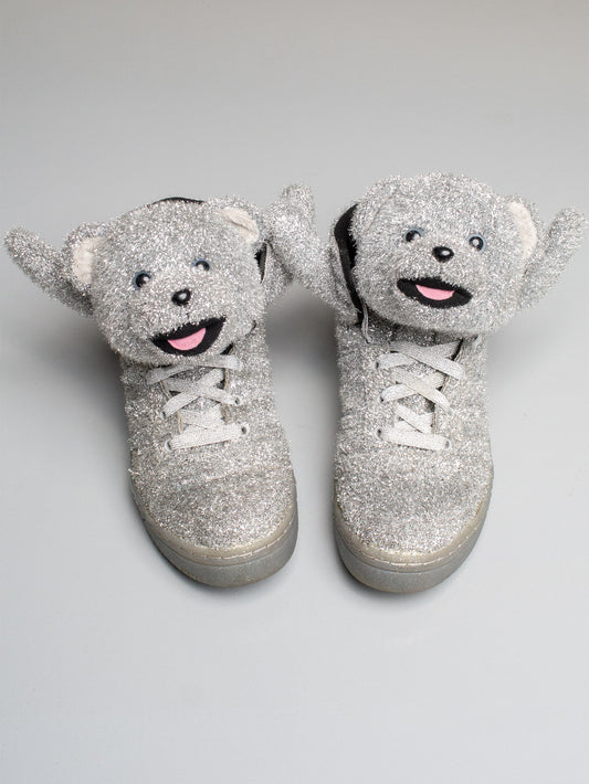 adidas Originals by Jeremy Scott A/W 2013 JS Bear "Tinsel Silver" - size 44 2/3