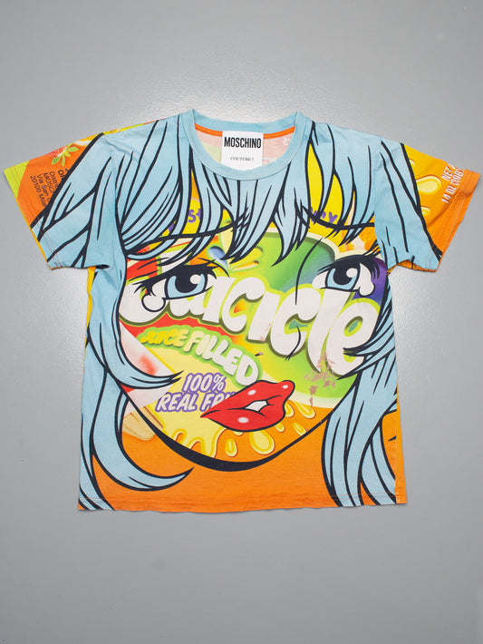 Moschino X Ben Frost A/W 2018 oversized graphic t-shirt - size XS