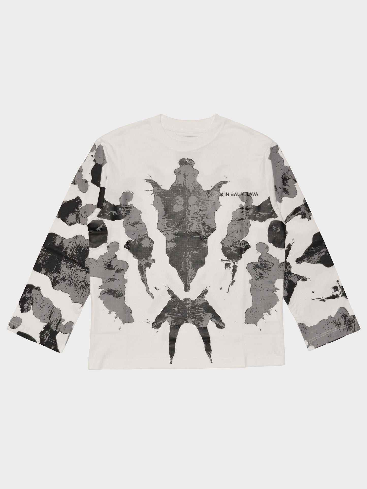 Youths in Balaclava - S/S 2020 - Ink Blot Long-Sleeve T-Shirt (white) - size S