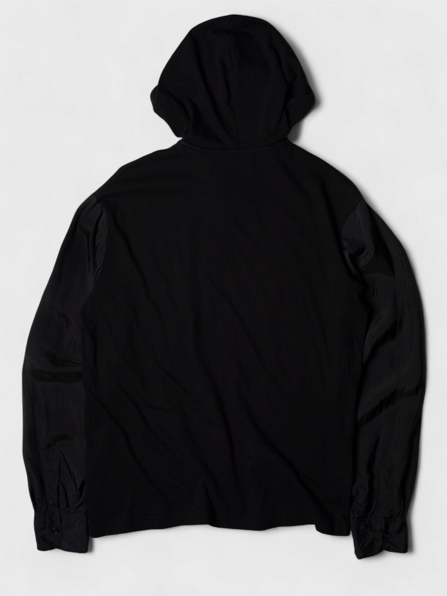 Yohji Yamamoto Pour Homme - S/S 2010 - cotton lightweight hoodie with cupro sleeves - size 3