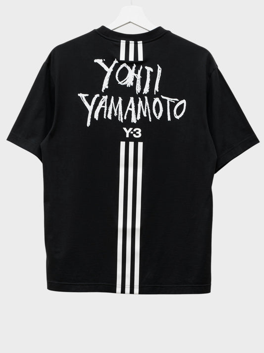 Y-3 - S/S 2019 - Signature Graphic Tee (black) - men's size XS