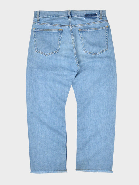 Maison Margiela - S/S 2020 - stone wash boyfriend jeans with trimmed edge - size 29
