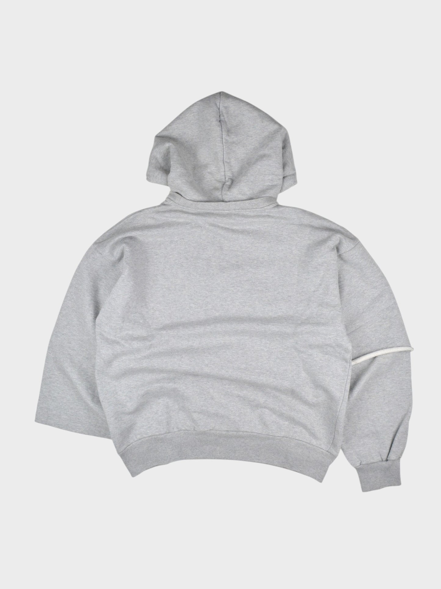 Gosha Rubchinskiy - A/W 2018 - asymmetric flags hoodie (grey) - size S