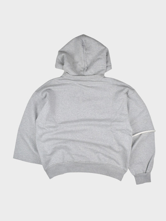 Gosha Rubchinskiy - A/W 2018 - asymmetric flags hoodie (grey) - size S