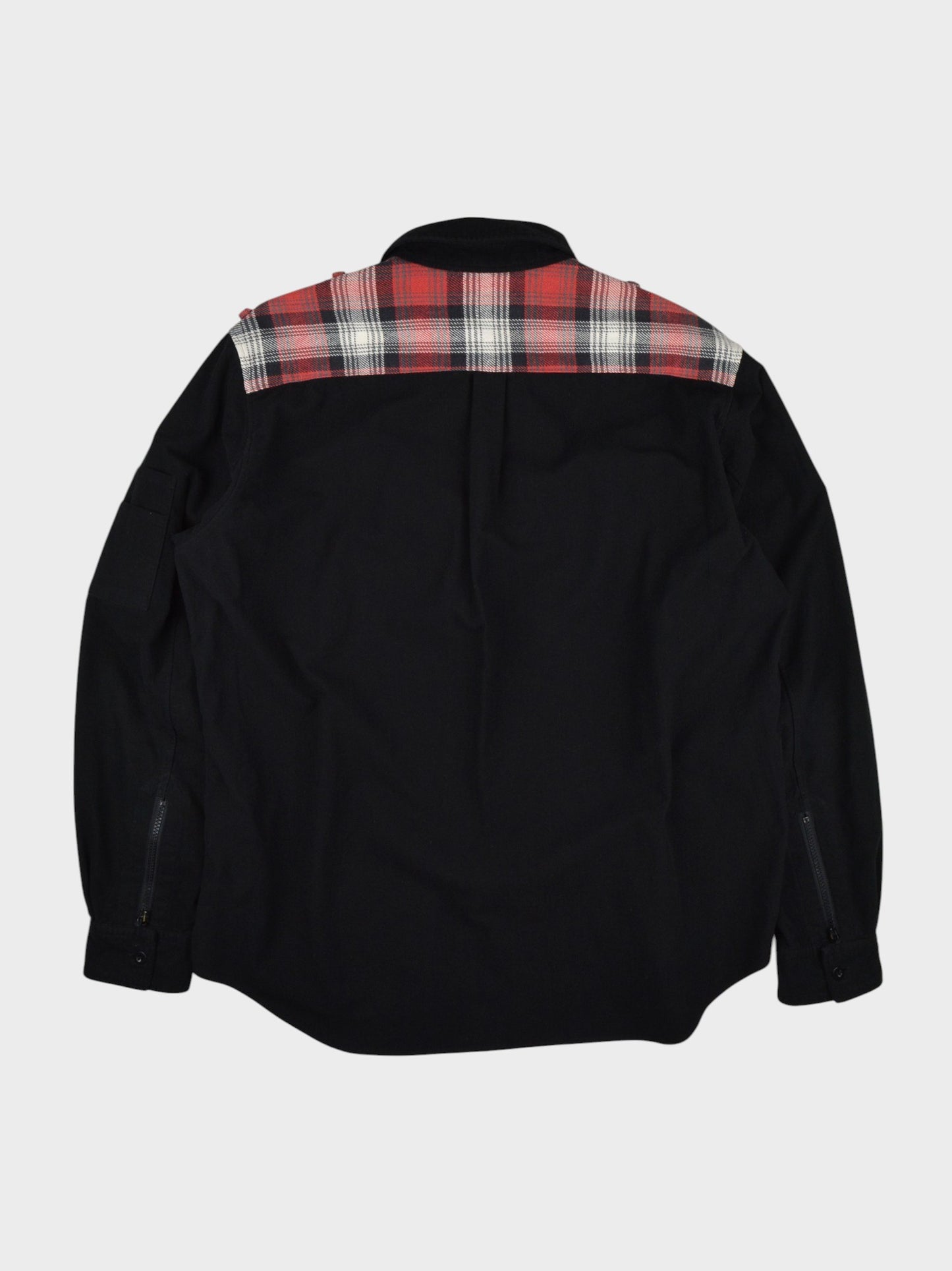 Y's - A/W 2009 - military cropped flannel check shirt - men's size 5