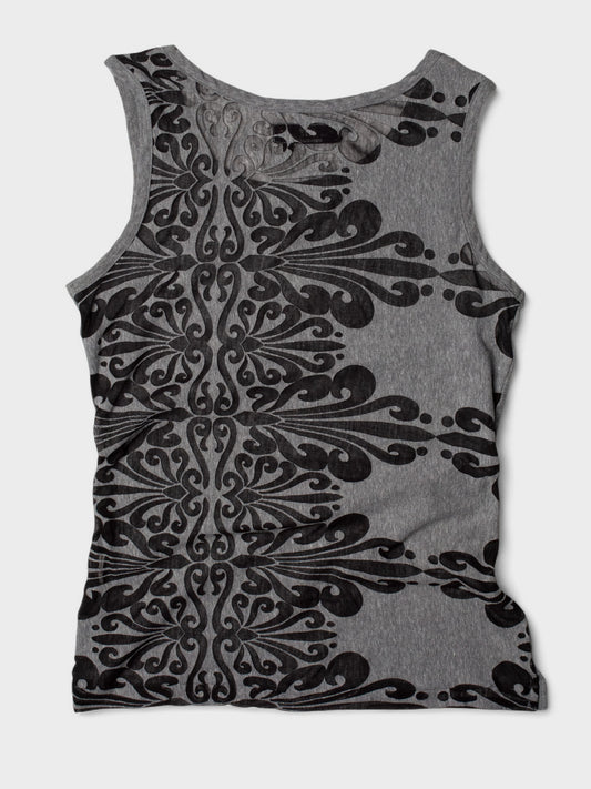 Y's by Yohji Yamamoto - 2000s - tank top with transparent decoration - women's size 3