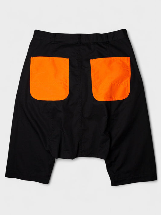 Comme des Garçons BLACK - S/S 2011 - contrast pockets low crotch shorts