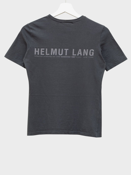 Helmut Lang - S/S 2002 - backstage t-shirt (dark grey) - women's size 40