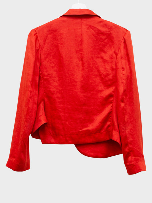 Yohji Yamamoto - S/S 2005 - asymmetric ramie jacket - size 2