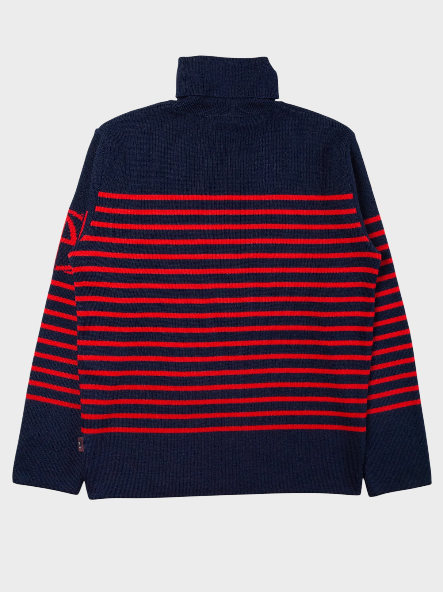 JPG.Jean's - (vintage) - striped knit turtleneck (navy) - men's size XL