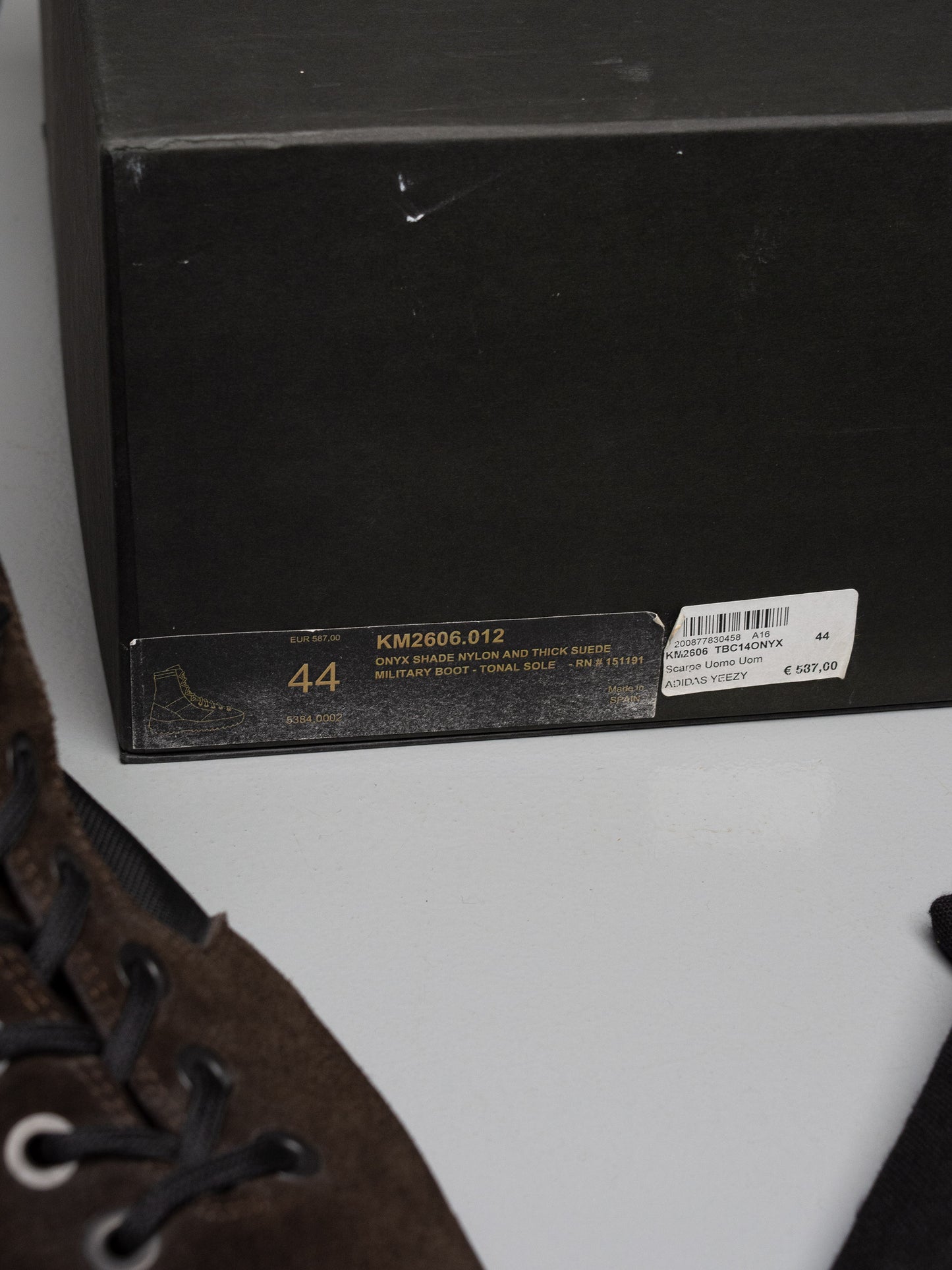 YEEZY Season 3 Onyx Shade Nylon and Thick Suede Military Boots - size 44