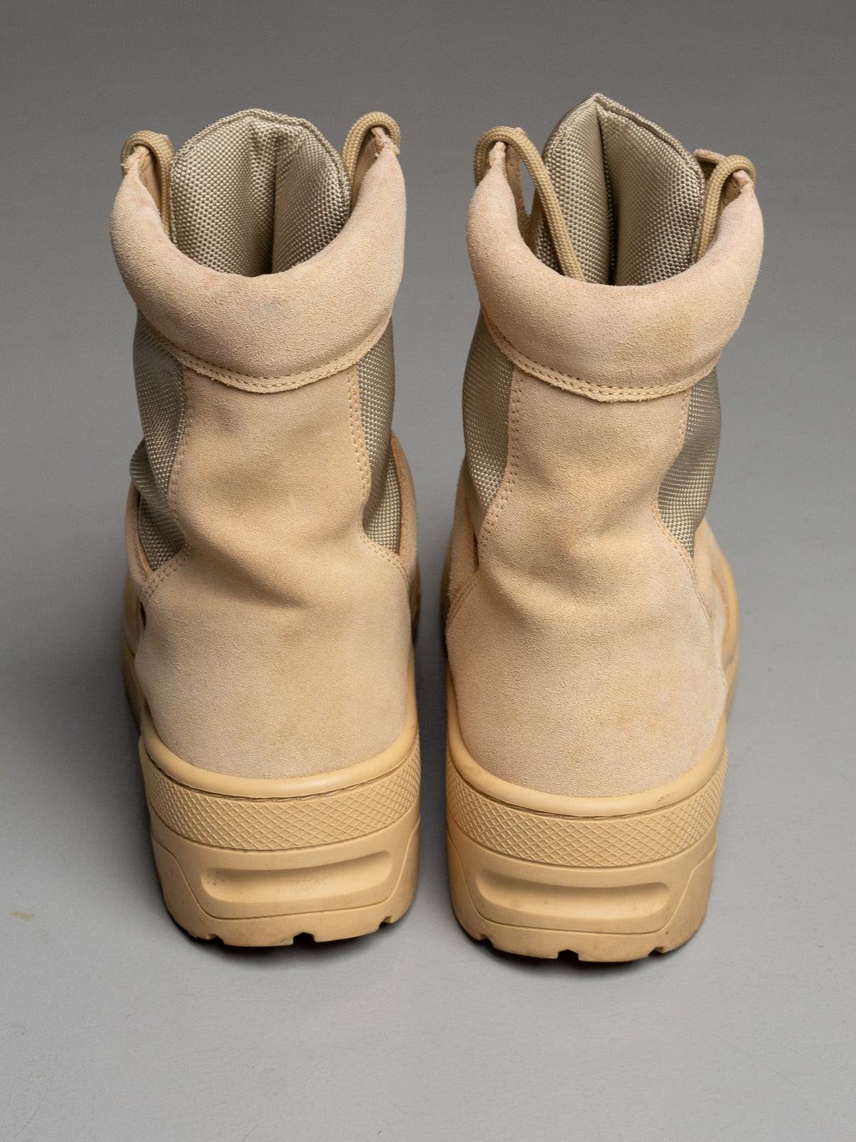YEEZY Season 4 Sand Nylon and Thick Suede Combat Boots - size 43