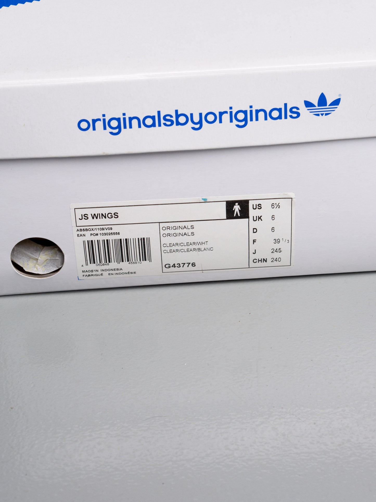 adidas Originals by Jeremy Scott S/S 2011 JS Wings "Clear" - size 39 1/3