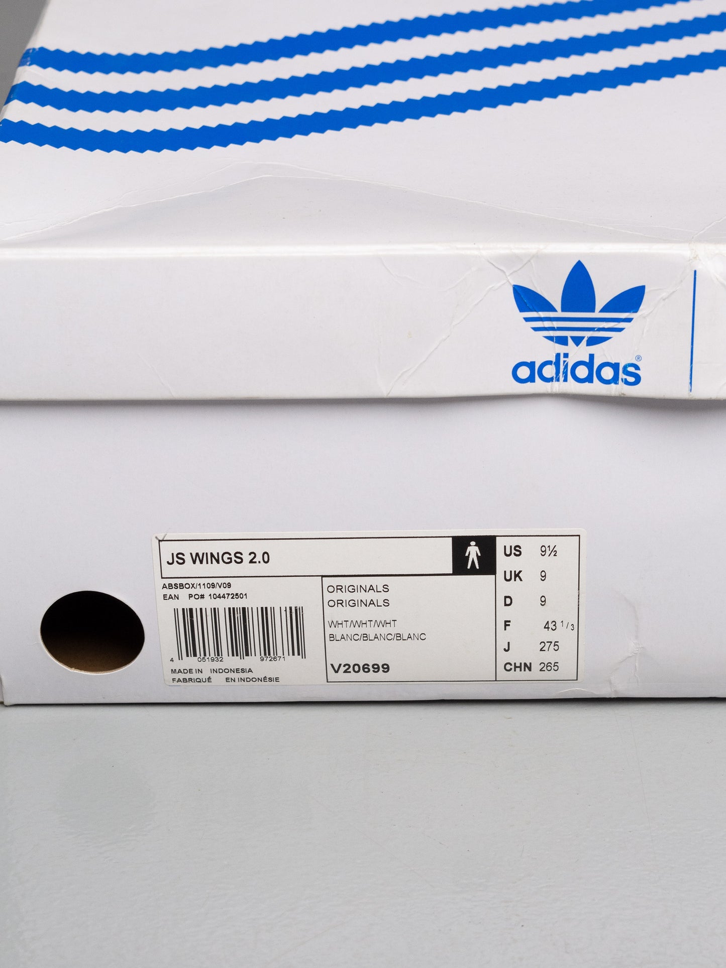 adidas Originals by Jeremy Scott X 2NE1 S/S 2012 JS Wings 2.0 "Satin" - size 43 1/3