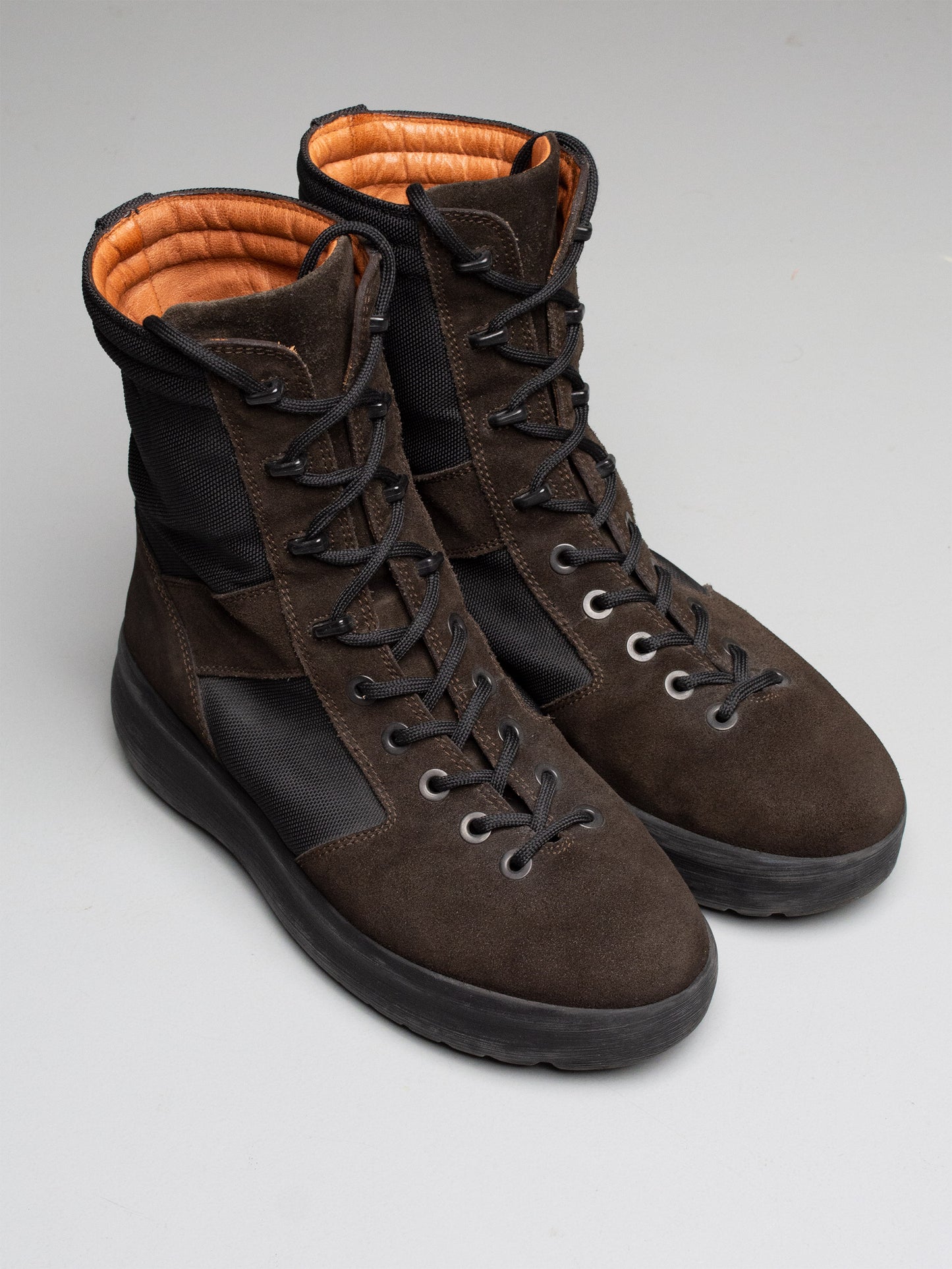 YEEZY Season 3 Onyx Shade Nylon and Thick Suede Military Boots - size 44