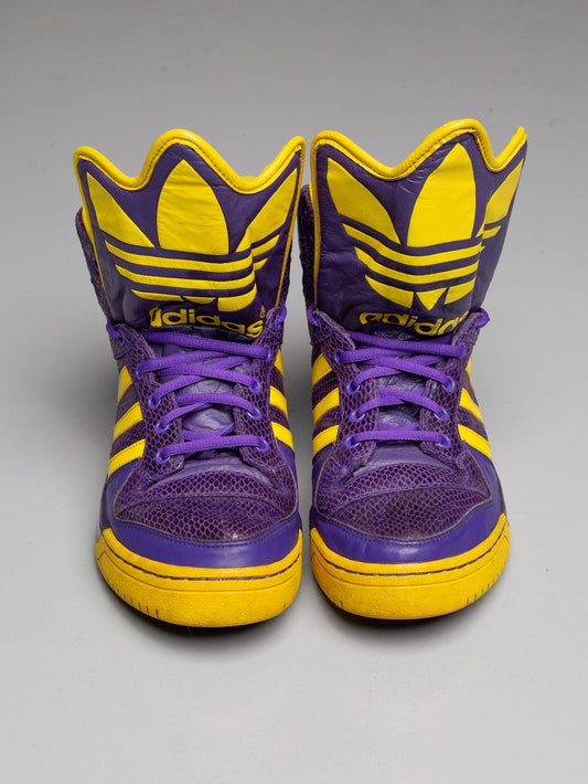 adidas Originals by Jeremy Scott S/S 2009 JS Logo (purple/yellow) - size 41 1/3