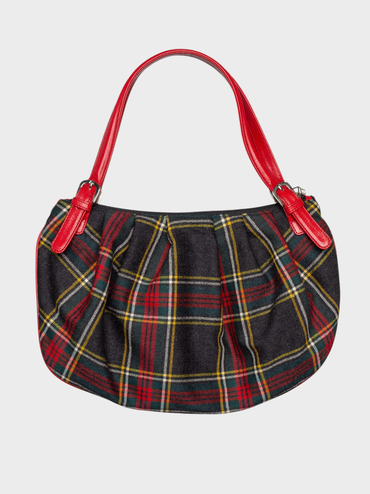 Moschino - vintage - tartan mini handbag