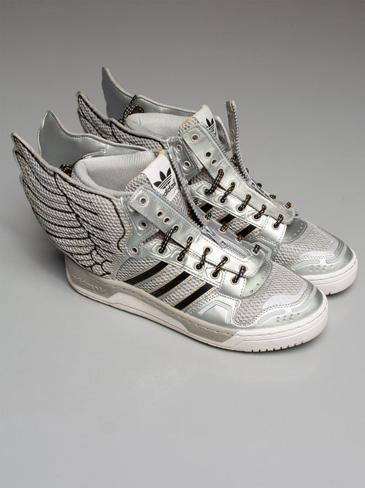 adidas Originals by Jeremy Scott A/W 2012 JS Wings "Mesh" (Metallic Silver) - size 42 2/3