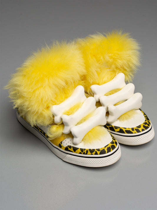adidas Originals by Jeremy Scott S/S 2015 JS Bones Fur - size 40 2/3