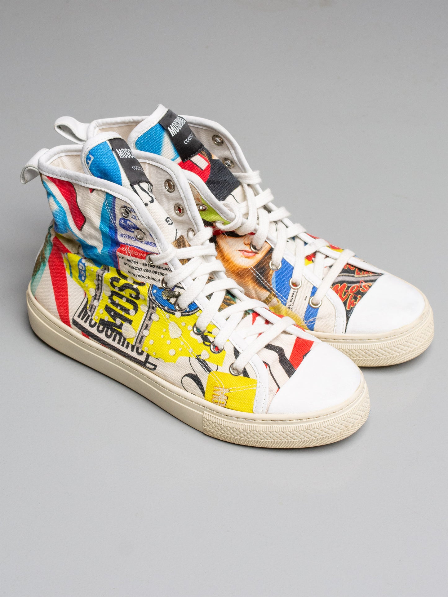 Moschino by Jeremy Scott X The Powerpuff Girls S/S 2016 high top sneaker - size 39