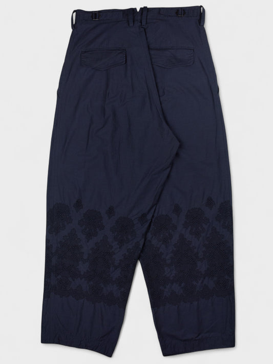 Y's - S/S 2014 - embroidered pleated pants - unisex size 2