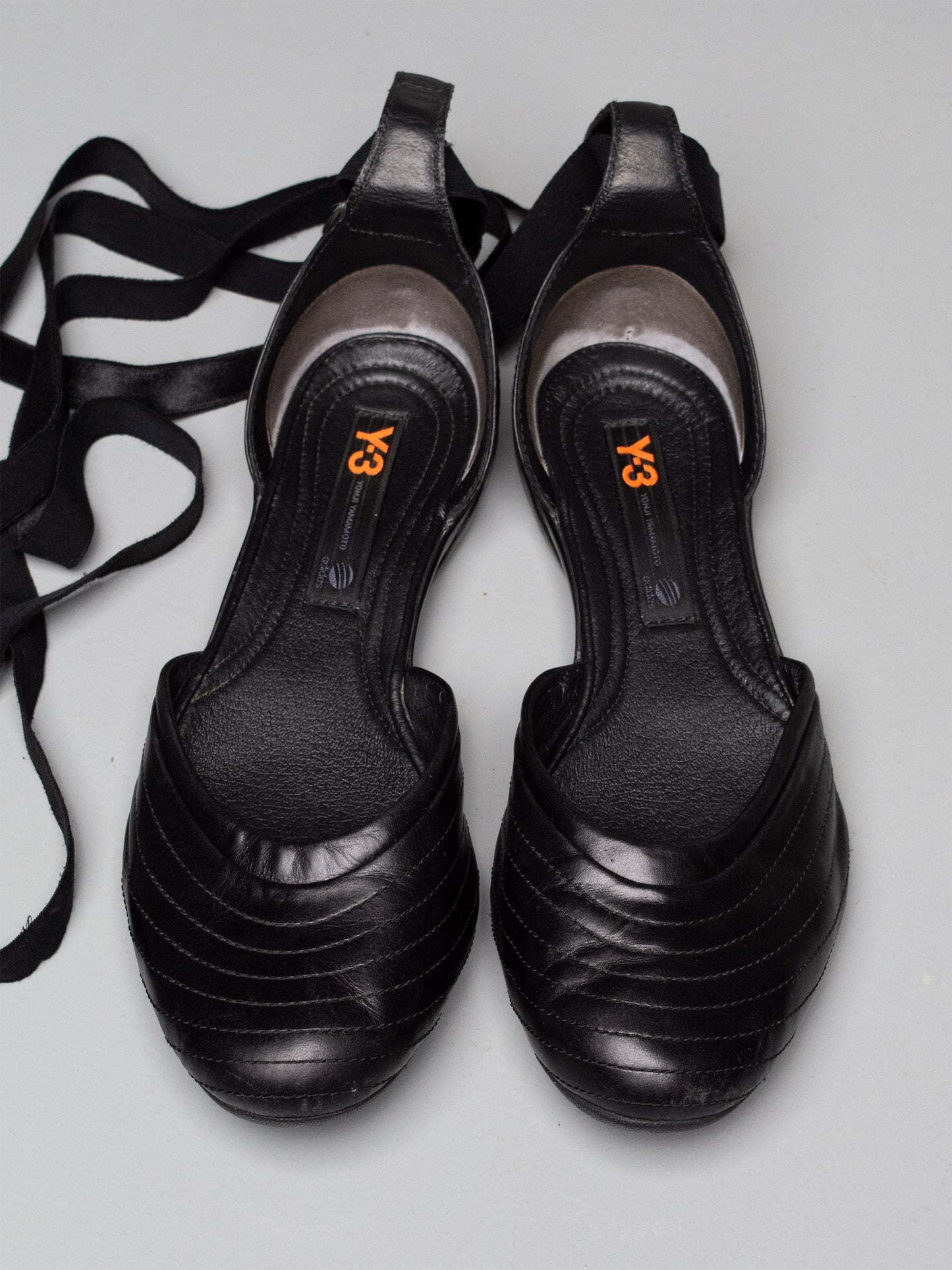 Y-3 S/S 2005 lace-up ballet flats - size 39 1/3