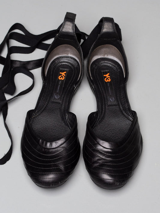 Y-3 S/S 2005 lace-up ballet flats - size 39 1/3