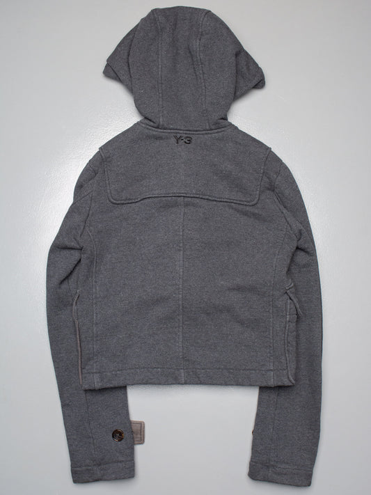 Y-3 A/W 2009 women's cropped fleece duffle jacket - size XS