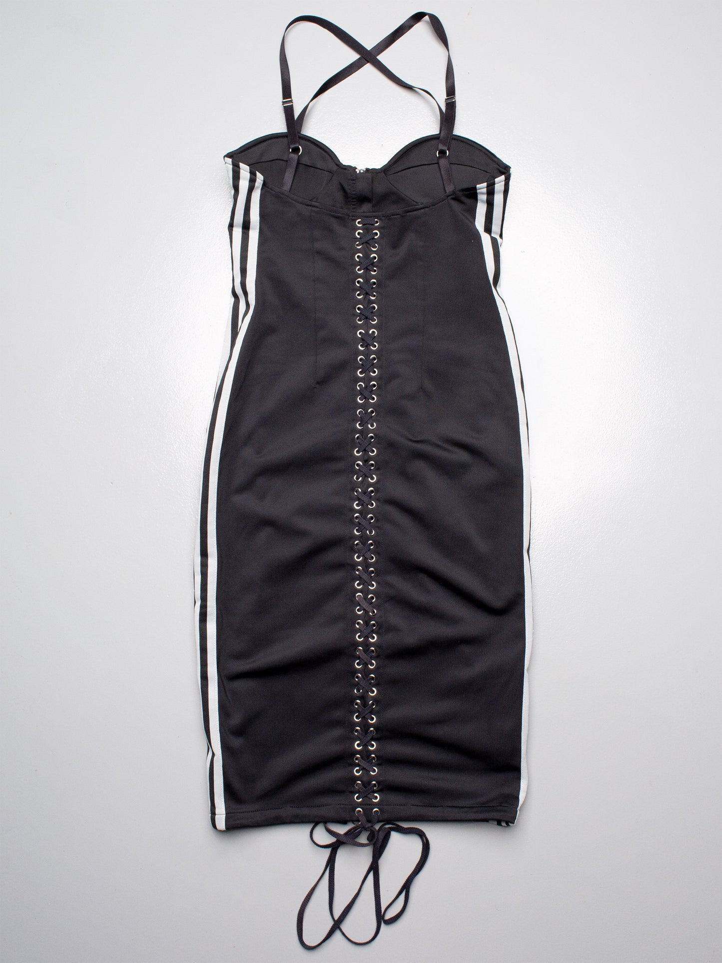 adidas Originals by Jeremy Scott A/W 2009 bustier midi dress (black) - size 36