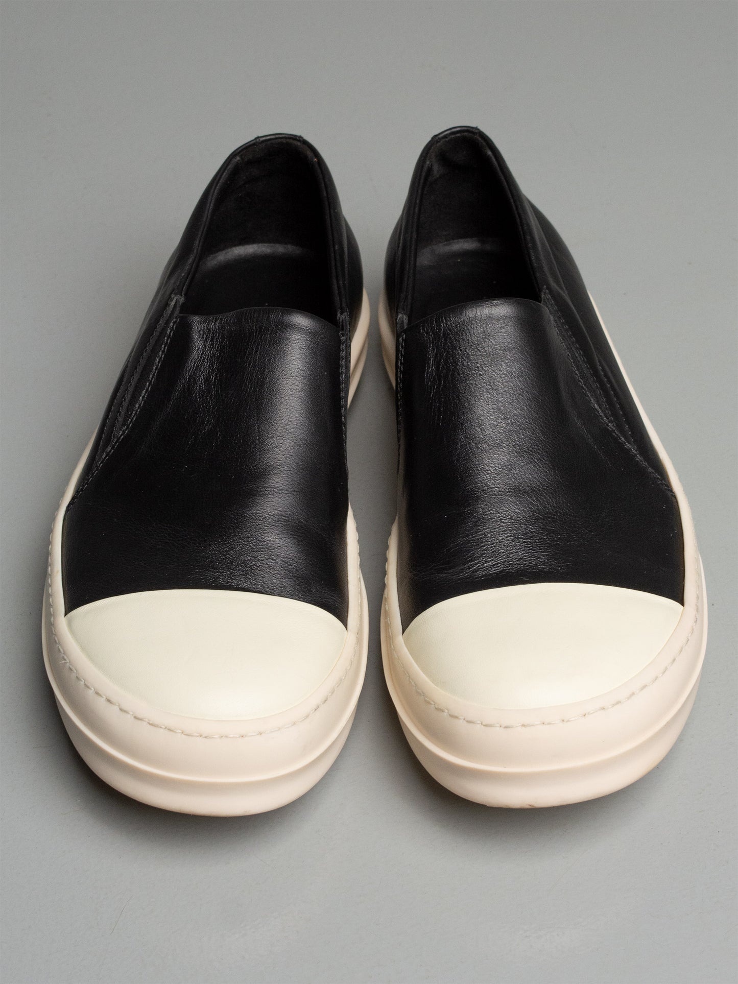Rick Owens leather boat slip-on sneakers - size 40