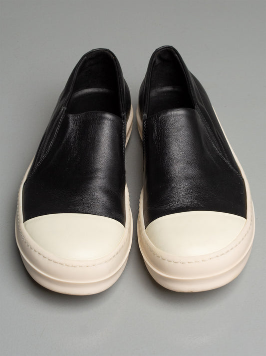 Rick Owens leather boat slip-on sneakers - size 40