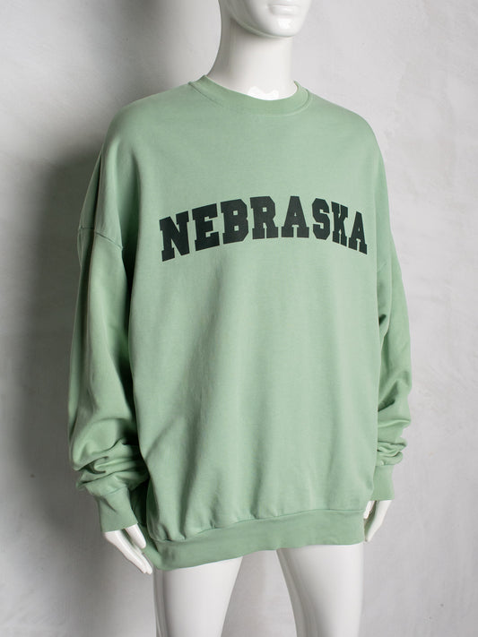2021 Raf Simons Archive Redux "Nebraska" oversized distressed crewneck - size 1