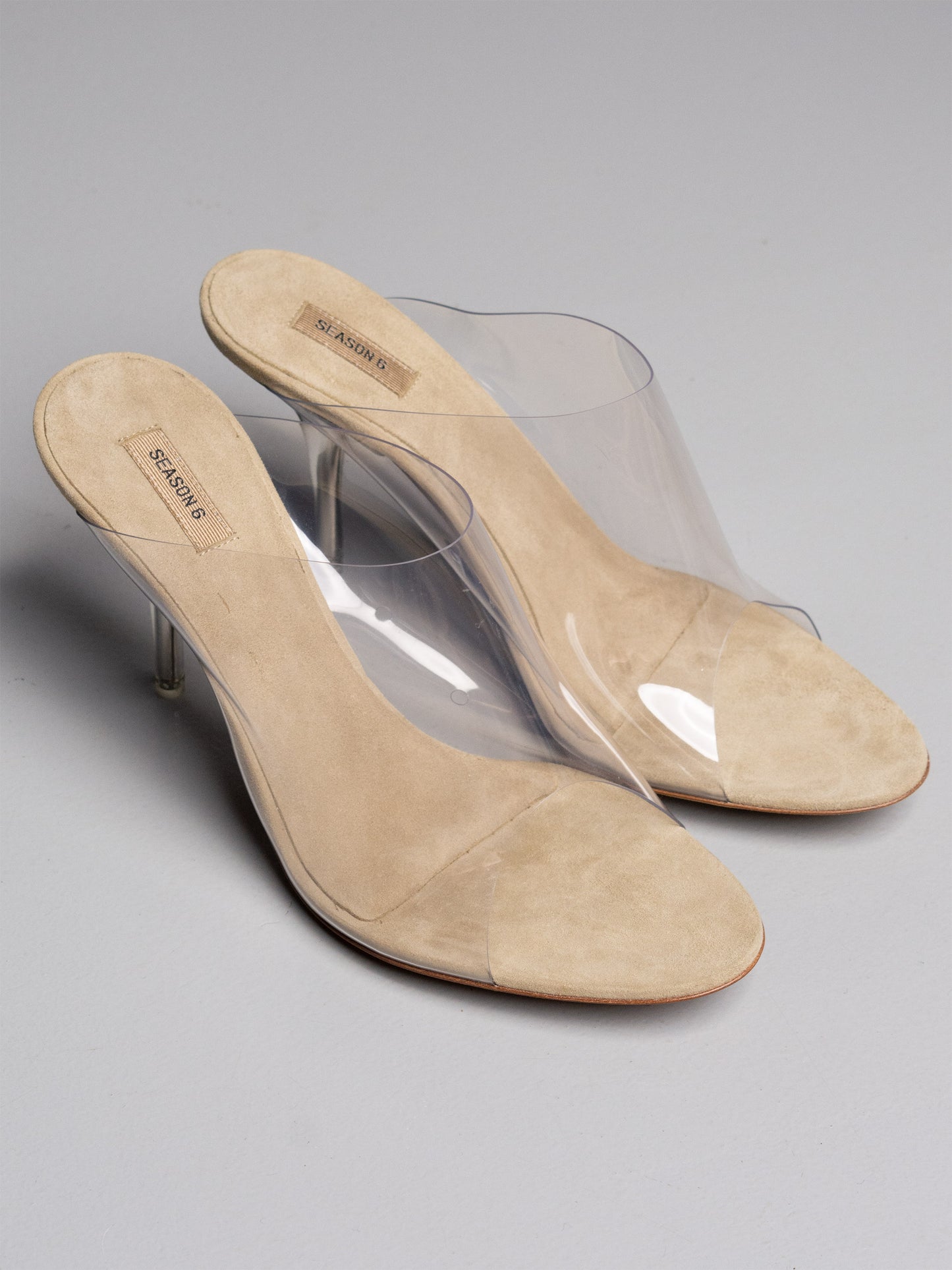 YEEZY Season 6 Clear PVC Mules (90mm heel) - size 38
