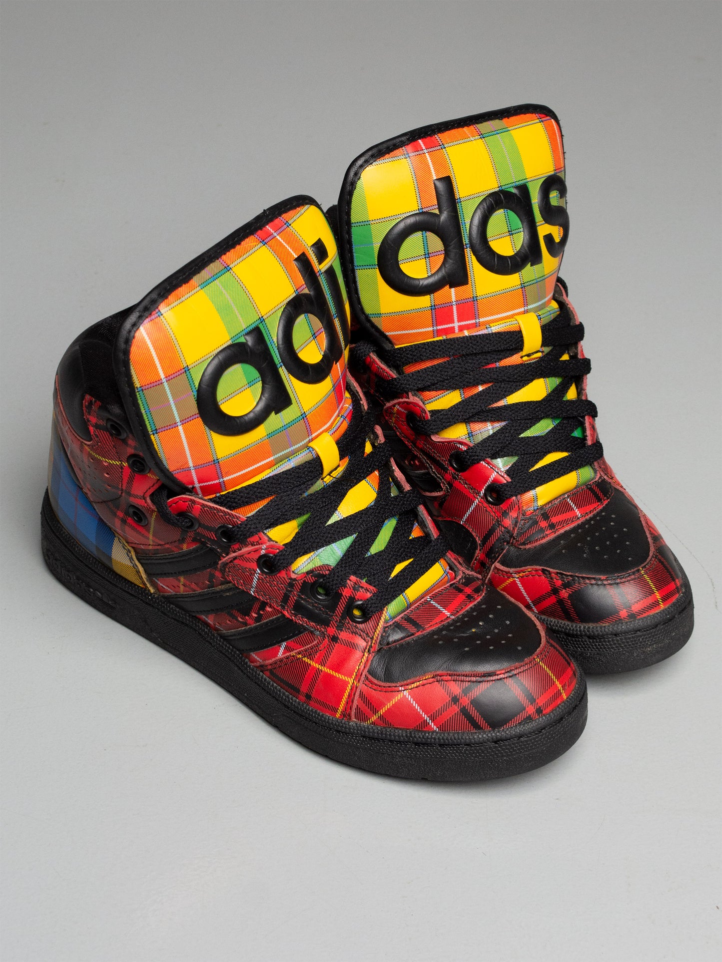 adidas Originals by Jeremy Scott S/S 2013 JS Instinct Hi "Plaid" - size 39 1/3