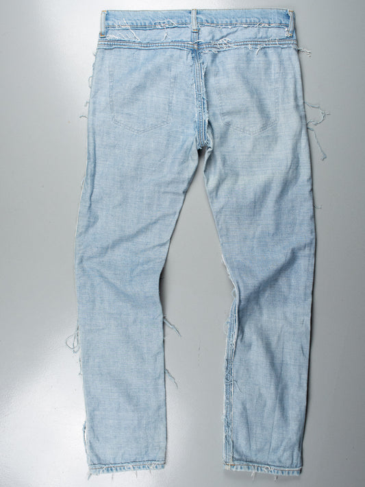 2012 H&M X Maison Martin Margiela SS05 reversed-denim jeans - size 32